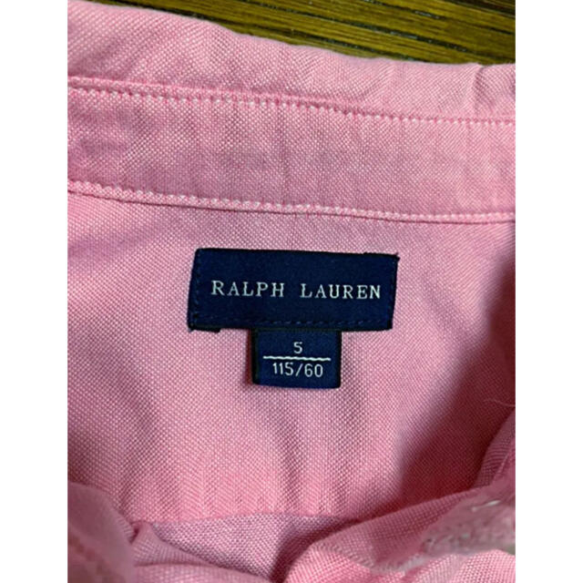 Ralph Lauren(ラルフローレン)の【美品】ラルフローレン ピンクシャツ 115cm キッズ/ベビー/マタニティのキッズ服女の子用(90cm~)(ブラウス)の商品写真