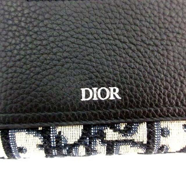 Christian Dior(クリスチャンディオール)のクリスチャンディオール トロッター 長財布 ラウンドファスナー 総柄 紺 黒 レディースのファッション小物(財布)の商品写真