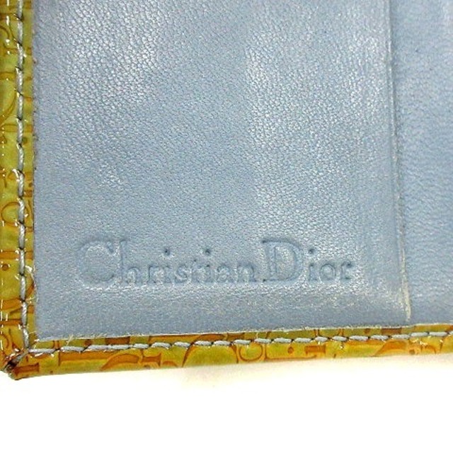 Christian Dior(クリスチャンディオール)のクリスチャンディオール トロッター 二つ折り財布 エナメル 黄 レディースのファッション小物(財布)の商品写真