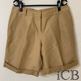 アイシービー(ICB)のiCB  アイシービー　日本製　ショートパンツ リネン/ウール　大きいサイズ(ショートパンツ)