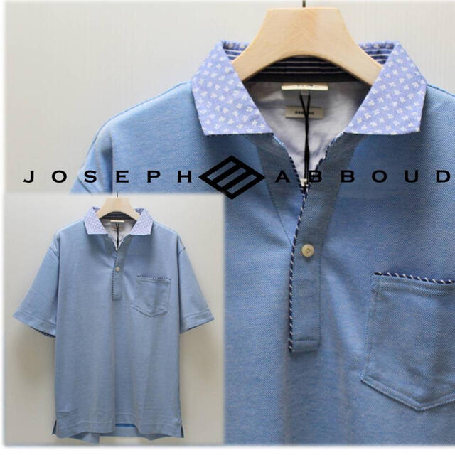 《ジョセフアブード》新品 オーガニック ソフトな風合いと光沢のポロシャツ 2L
