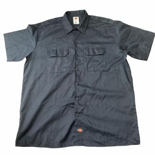 ディッキーズ(Dickies)のDickies ディッキーズ 半袖 ワークシャツ ネイビー XL work(シャツ)