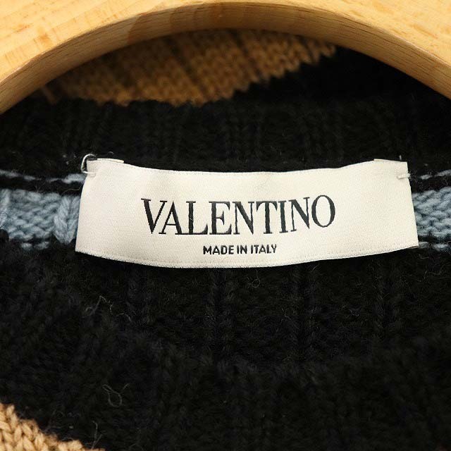 VALENTINO(ヴァレンティノ)のヴァレンティノ ヴァレンチノ ボーダー ニット セーター 長袖 M マルチカラー レディースのトップス(ニット/セーター)の商品写真