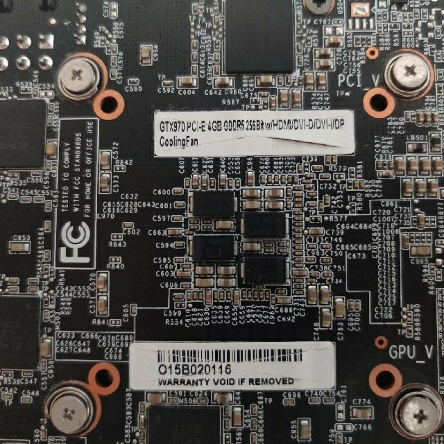 スマホ/家電/カメラNVIDIA Geforce GTX970  4G リファレンスモデル