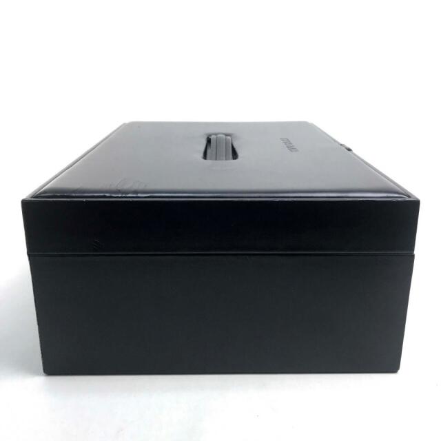ブルガリ メンズ レディース メイクボックス 収納レザー ブラック ユニセックス