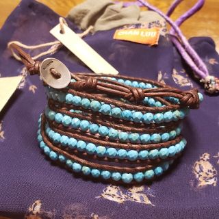 美品 CHAN LUU チャンルー ラップブレスレット ターコイズ 5連