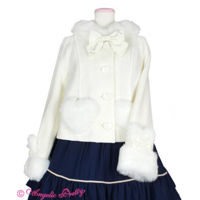 Angelic Pretty(アンジェリックプリティー)のHappy bunnyコート(モッサー) レディースのジャケット/アウター(ピーコート)の商品写真