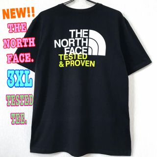 ザノースフェイス(THE NORTH FACE)のビッグサイズ ☆ 新品 ノースフェイス TESTED Tシャツ 黒 3XL 4L(Tシャツ/カットソー(半袖/袖なし))