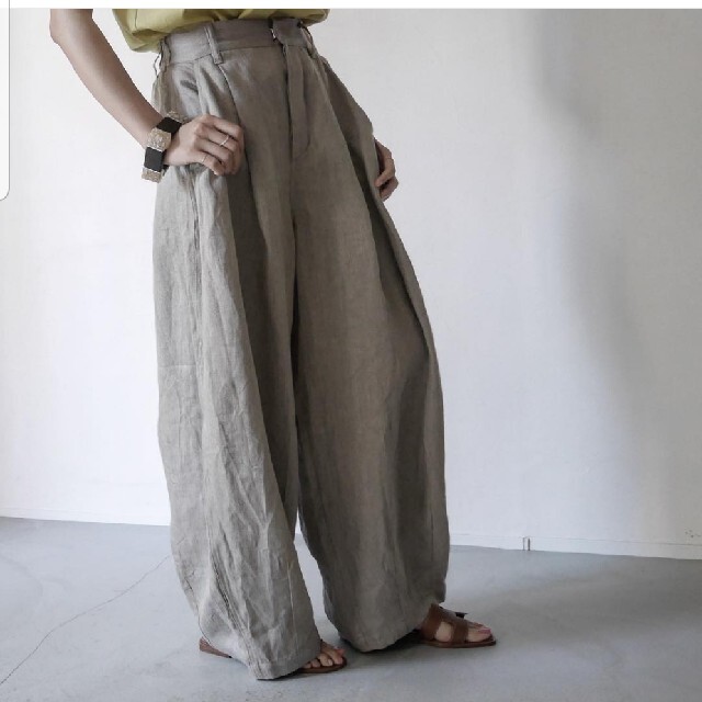 18日お値下げ♡Argue linen mob pants-