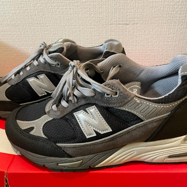 靴/シューズSLAM JAM × NEW BALANCE M991 "BLACK/RED"