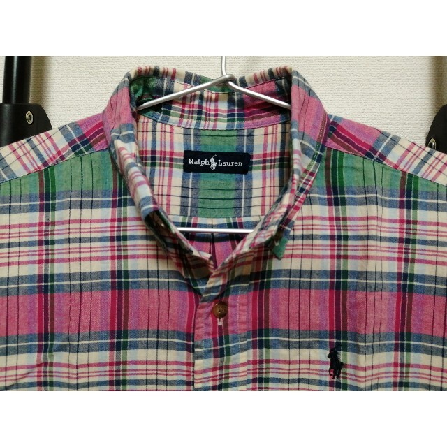 POLO RALPH LAUREN(ポロラルフローレン)のPOLO ラルフローレン 半袖 チェックシャツ 150 キッズ/ベビー/マタニティのキッズ服男の子用(90cm~)(Tシャツ/カットソー)の商品写真