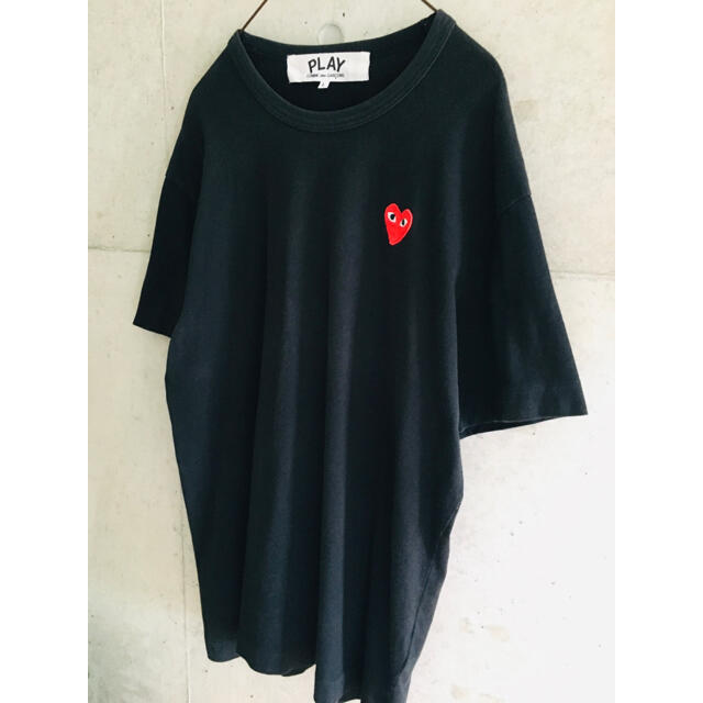 COMME des GARCONS(コムデギャルソン)の【★良品★名作★希少★メンズL】プレイコムデギャルソン BLACK 黒 Tシャツ メンズのトップス(Tシャツ/カットソー(半袖/袖なし))の商品写真