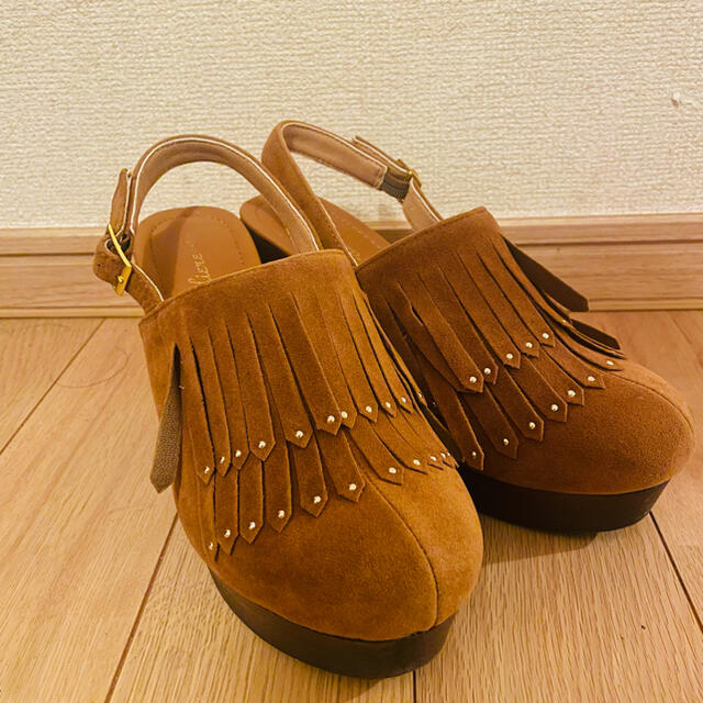 サンダル　ヒール　厚底　カジュアル　Lサイズ　24.5㎝ レディースの靴/シューズ(サンダル)の商品写真