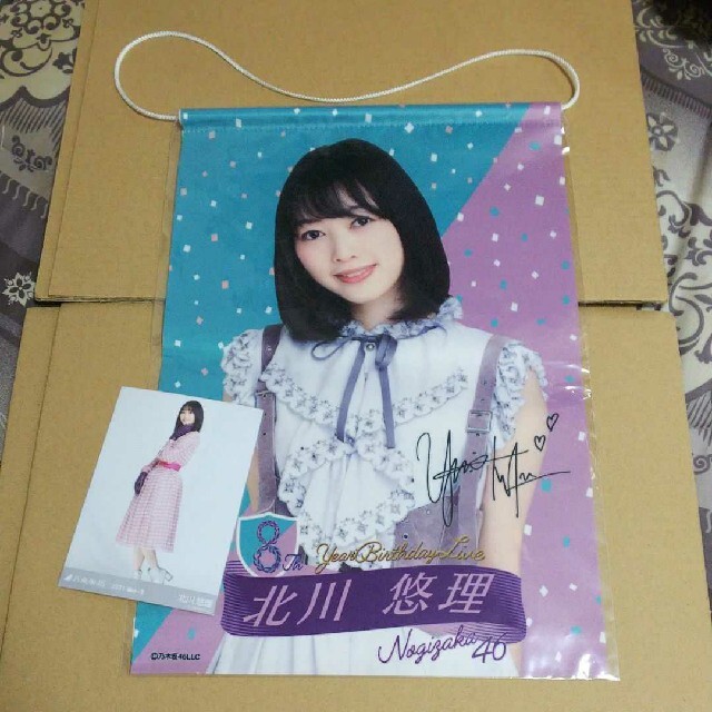 乃木坂46 乃木フェス 北川悠理 直筆 サイン タペストリー