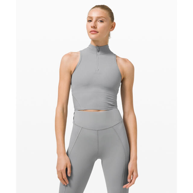 lululemon(ルルレモン)のlululemon rib zip front tank top 6 レディースのトップス(タンクトップ)の商品写真