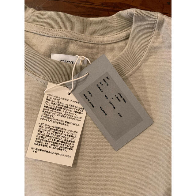 COMOLI(コモリ)の【qwerty様専用】新品　21ss ciota シオタ　6  Tシャツ メンズのトップス(Tシャツ/カットソー(半袖/袖なし))の商品写真