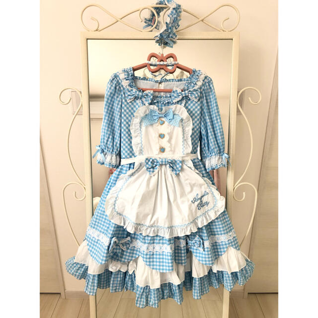 Angelic Pretty(アンジェリックプリティー)のheart cafe ワンピースセット💕 レディースのワンピース(ひざ丈ワンピース)の商品写真