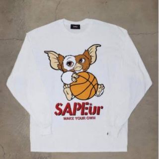 SAPEur サプール グレムリン ロンT Tシャツ 長袖 Mサイズ ホワイト(Tシャツ/カットソー(七分/長袖))