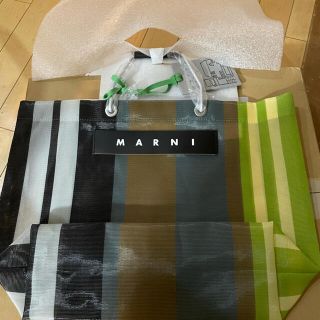 マルニ(Marni)のくMARNI FLOWER CAFE マルニ　ストライプ　トート　バッグ(トートバッグ)