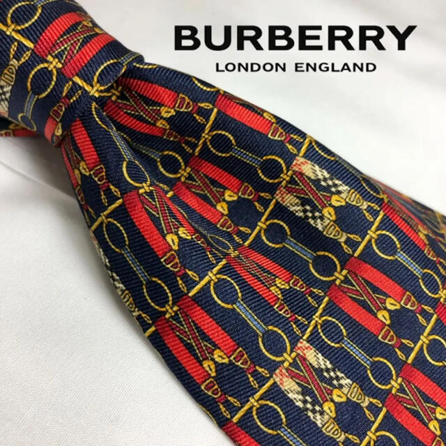 BURBERRY(バーバリー)の[買い時！]BURBERRY 人気柄！大剣裏ホースロゴ！シルク100% メンズのファッション小物(ネクタイ)の商品写真