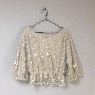 ワンアフターアナザーナイスクラップ(one after another NICE CLAUP)の★ 今季 チュール刺繍ブラウス ★(シャツ/ブラウス(長袖/七分))