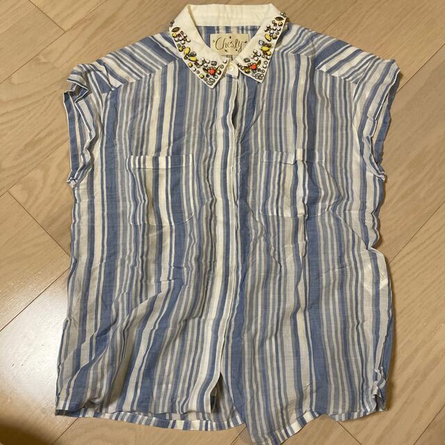 Chesty(チェスティ)のchesty ビジュー　トップス レディースのトップス(シャツ/ブラウス(半袖/袖なし))の商品写真