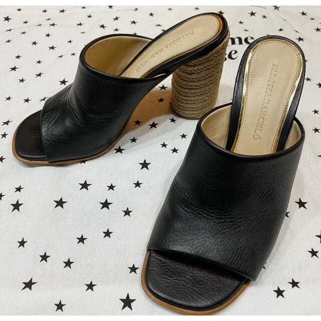 PALOMA BARCELO ラウンドヒールサボ　 ブラック size 37靴/シューズ