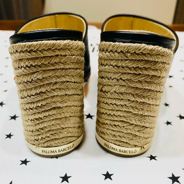 PALOMA BARCELO ラウンドヒールサボ ブラック size 37 - サンダル
