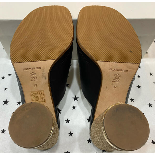 PALOMA BARCELO ラウンドヒールサボ ブラック size 37 - サンダル