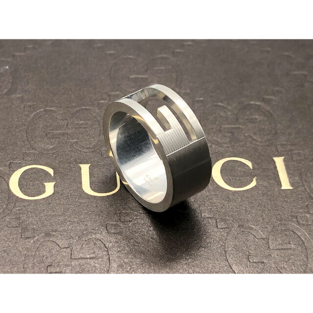 Gucci - 美品 GUCCI リング ネックレス 13号程度 Gロゴ シルバー925の