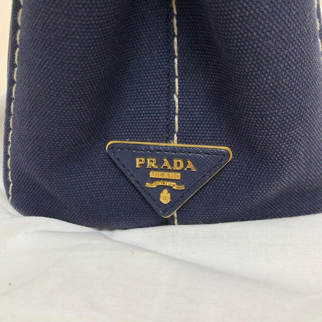 PRADA カナパ　ギンガムチェック　ネイビー