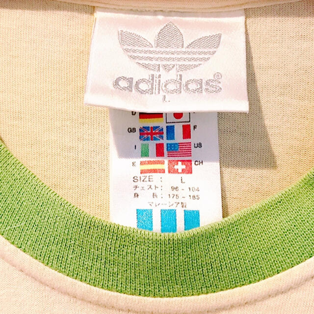 adidas(アディダス)のアディダス オリジナルス グリーン×生成り タンクトップ Tシャツ トップス  メンズのトップス(Tシャツ/カットソー(半袖/袖なし))の商品写真