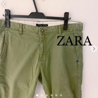 ザラ(ZARA)のZARA ザラ　カーキ　チノパン　スリムストレート　W32(チノパン)