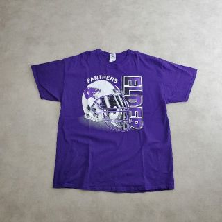 ギルタン(GILDAN)のUS古着　パープル　パンサーズ　アメフト(Tシャツ/カットソー(半袖/袖なし))