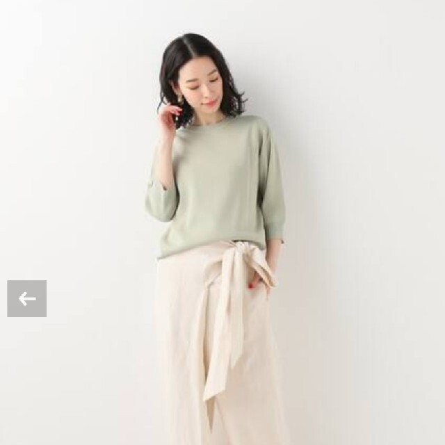 STUDIOUS(ステュディオス)のCLANE　 HALF SLEEVE BASIC COMPACTニット レディースのトップス(ニット/セーター)の商品写真