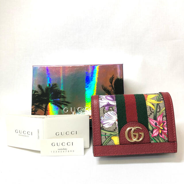 Gucci - 【新品・本物】GUCCI オフィディアGG フローラ 二つ折り財布の