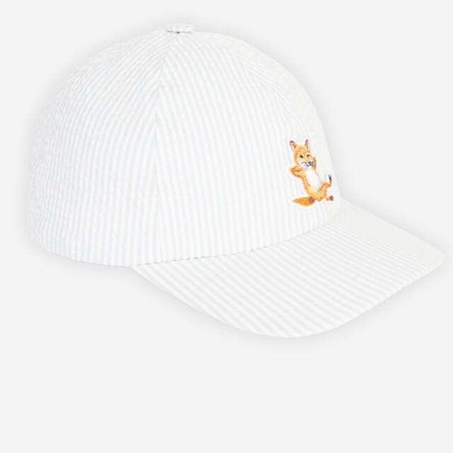 MAISON KITSUNE'(メゾンキツネ)のMAISON KITSUNE メゾンキツネ ストライプ キャップ 帽子　ブルー レディースの帽子(キャップ)の商品写真