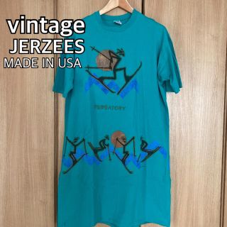 vintage JERZEES ジャージーズ Tシャツ ワンピース USA製(ひざ丈ワンピース)