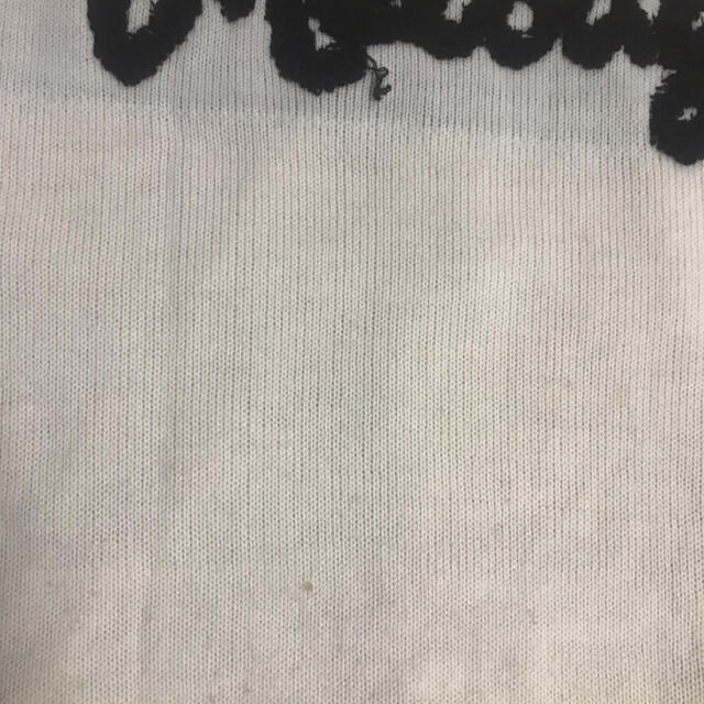 SPINNS(スピンズ)のニット ロゴ 刺繍 セーター トップス 長袖 白 ホワイト レトロ 古着 個性的 レディースのトップス(ニット/セーター)の商品写真