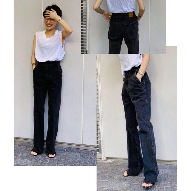 Spick & Span(スピックアンドスパン)の5 1/2 BEAUTY-LINE スリットデニム　Spickandspan レディースのパンツ(デニム/ジーンズ)の商品写真