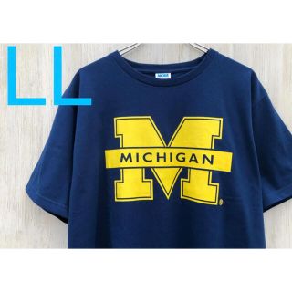 NCAA ミシガン大学 ロゴ プリント 半袖 Tシャツ LL(Tシャツ/カットソー(半袖/袖なし))