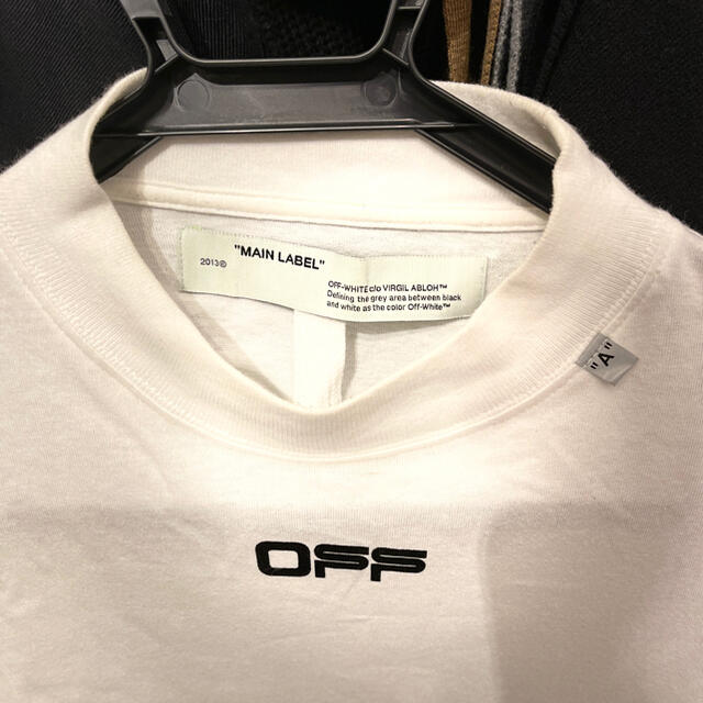 OFF-WHITE(オフホワイト)の【off-white】オフホワイト/ロンT/白/M/美品 メンズのトップス(Tシャツ/カットソー(七分/長袖))の商品写真