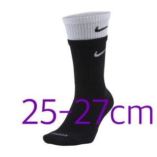 ナイキ(NIKE)のNIKE レイヤード ソックス socks 靴下 黒白 スニーカーソックス L(ソックス)