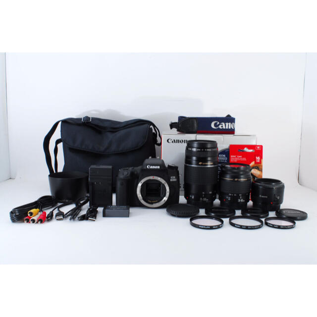 Canon - キャノン　Canon EOS 8000D 標準&望遠&単焦点トリプルレンズセット