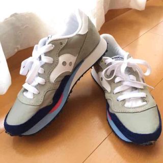 サッカニー(SAUCONY)のSAUCONY◆DXN TRAINER◆GREY/BLUE◆(スニーカー)