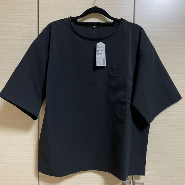 MUJI (無印良品)(ムジルシリョウヒン)の【男女兼用】風を通すクルーネックＴシャツ  ＸＸＳ～ＸＳ・黒 MUJI Labo レディースのトップス(Tシャツ(半袖/袖なし))の商品写真