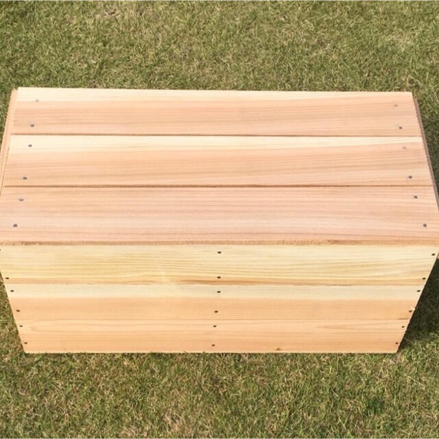 新品 蓋付 りんご箱 中板 2箱 // ウッドボックス 木箱 ボックス 収納