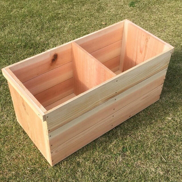 新品 蓋付 りんご箱 中板 2箱 // ウッドボックス 木箱 ボックス 収納