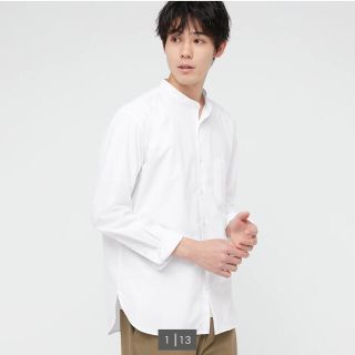 ユニクロ(UNIQLO)のエクストラファインコットンブロード スタンドカラーシャツ（長袖）(シャツ)