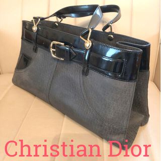 クリスチャンディオール(Christian Dior)のChristian Dior クリスチャンディオール　バッグ　黒　ゴールド金具(ハンドバッグ)